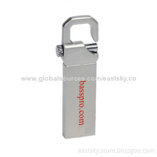 Hook Thumb Drive, Waterproof/Dust-proof Stainless Metal, Free for 1 to 2 Colored Logo ImprintNew